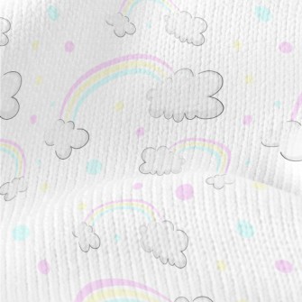 Cartoon Rainbow Clouds Stretch Jersey