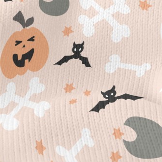 Playful Halloween Doodles Stretch Jersey