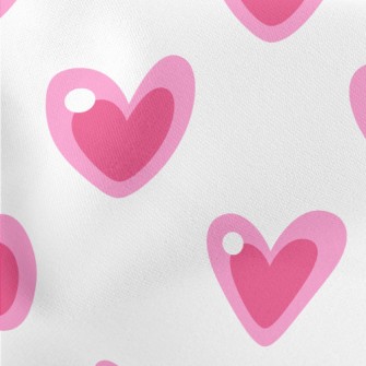 Cartoon Pink Love Lightweight Cotton Poplin