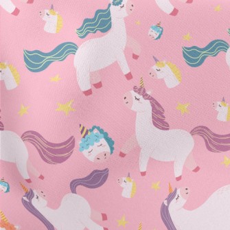 Fantasy Magic Unicorn Lightweight Cotton Poplin