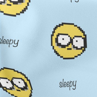 Pixel Insomnia Emoji Lightweight Cotton Poplin