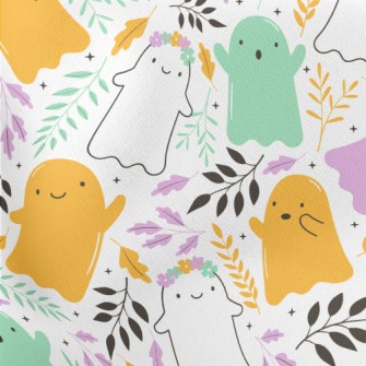 Cute Colorful Ghost Lightweight Cotton Poplin