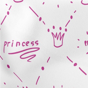Doodle Princess Crown Lightweight Cotton Poplin